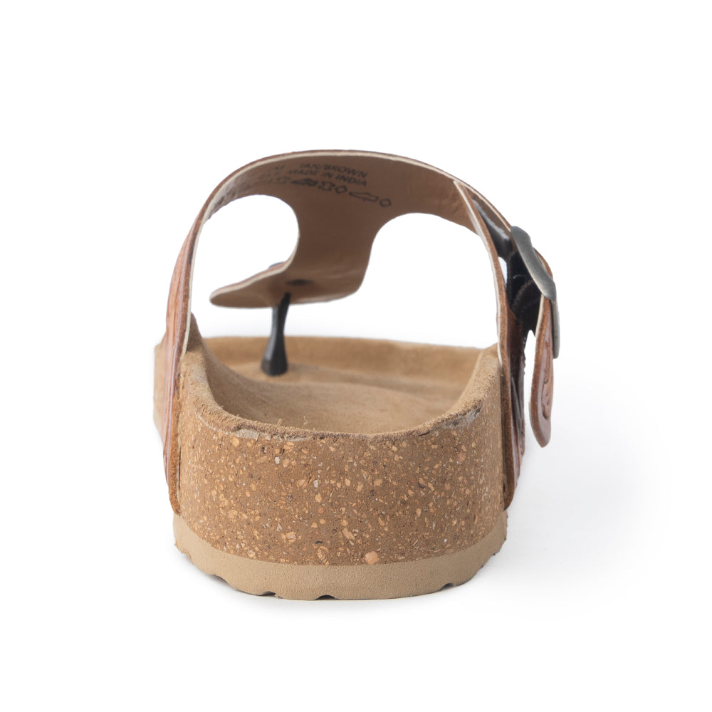 Myra Crockler Sandals for Women with handtooled leather in western style with adjustable straps