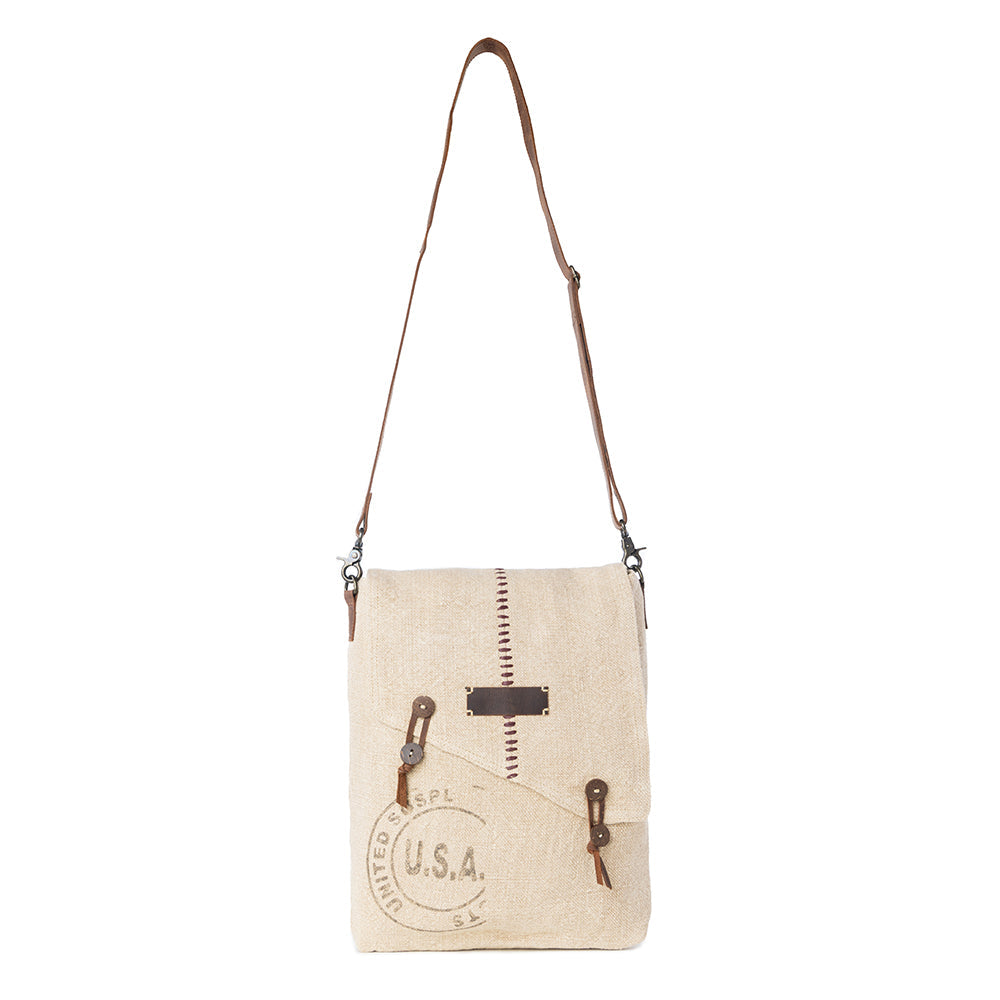 U.S.A. Vintage-Look Shoulder Bag