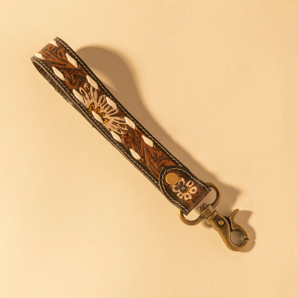 Eagle Range Hand-Tooled Key Fob