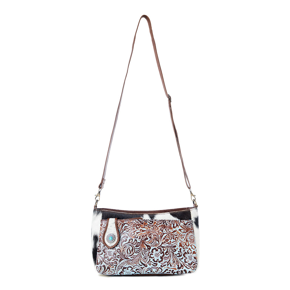 Marta Plains Leather & Hairon Bag