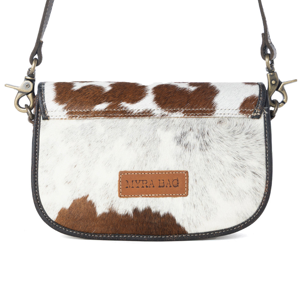 Angus Ridge Leather & Hairon Bag in Light Hair-on Hide