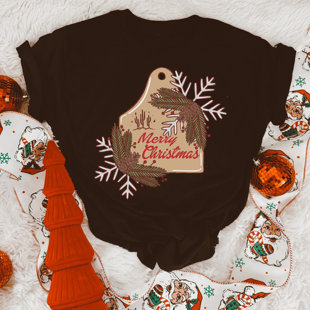 Merry Christmas Cattle Tag tee