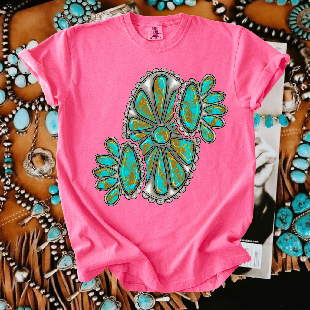 Turquoise Clusters Tee