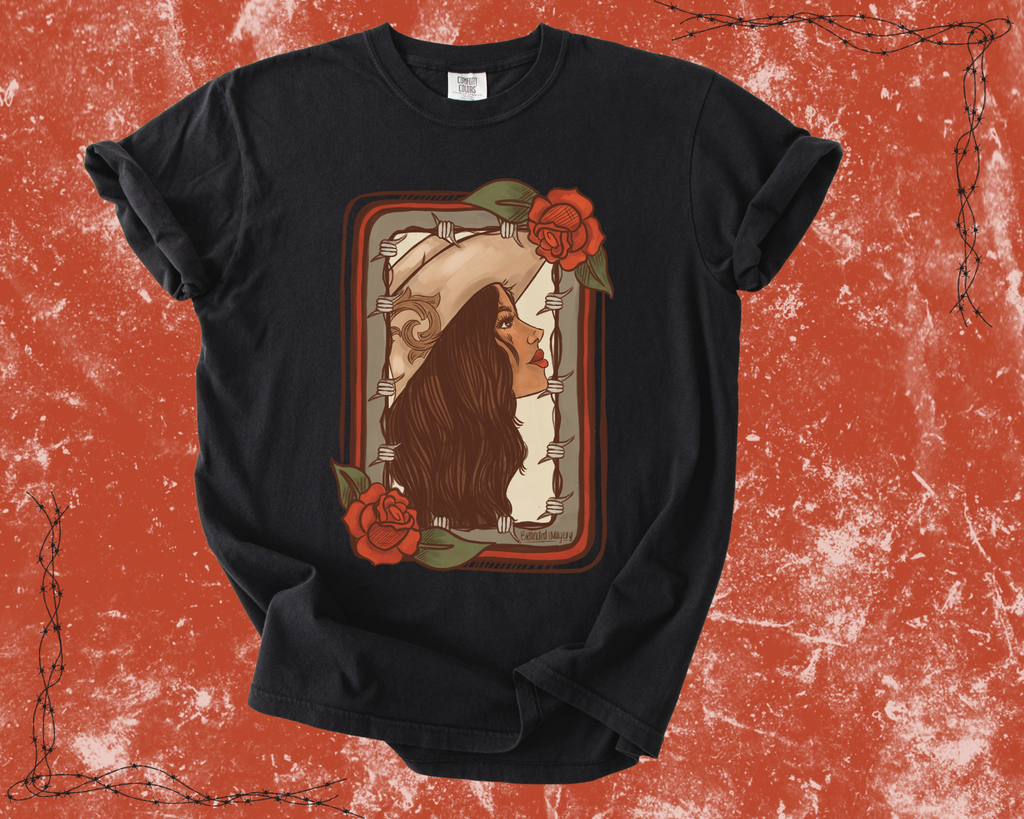 Barbwire Babe tee