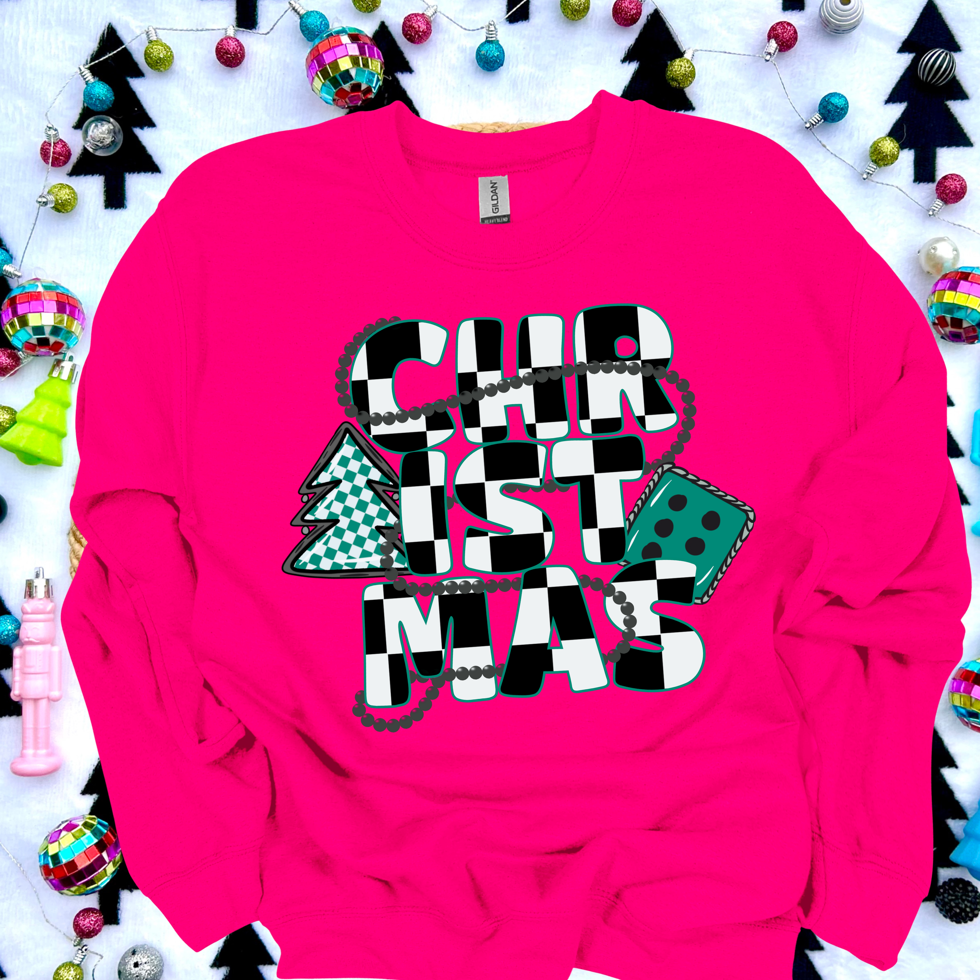 Checkered Christmas crew