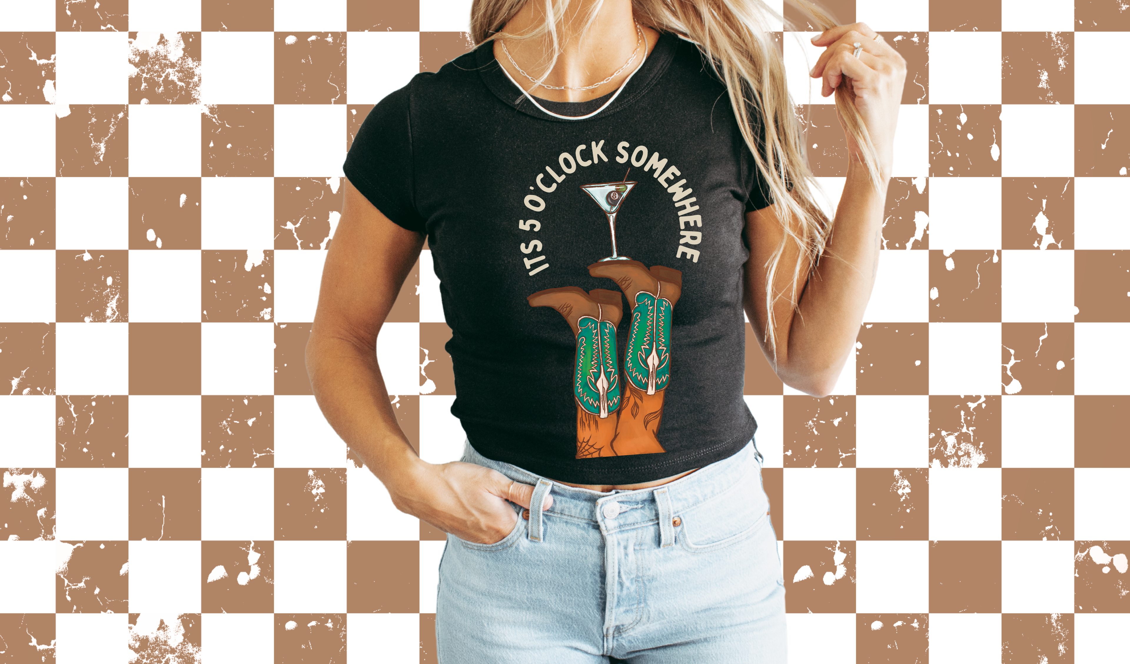 Its 5 O'CLOCK somewhere baby tee