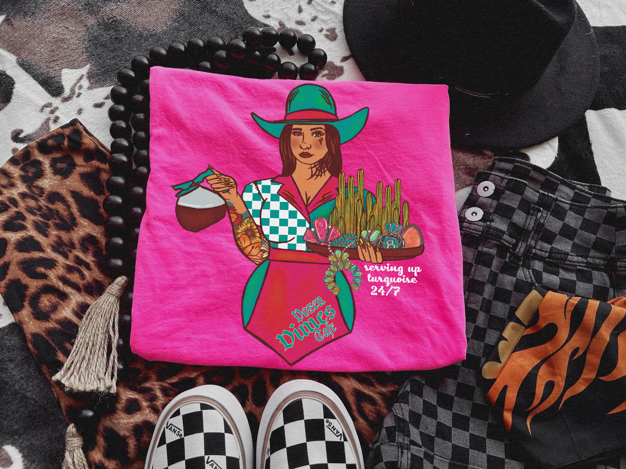 Serving up Turquoise 24/7 tee