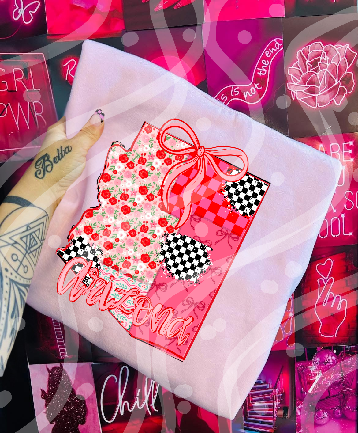 Arizona patchwork tee or sweatshirt