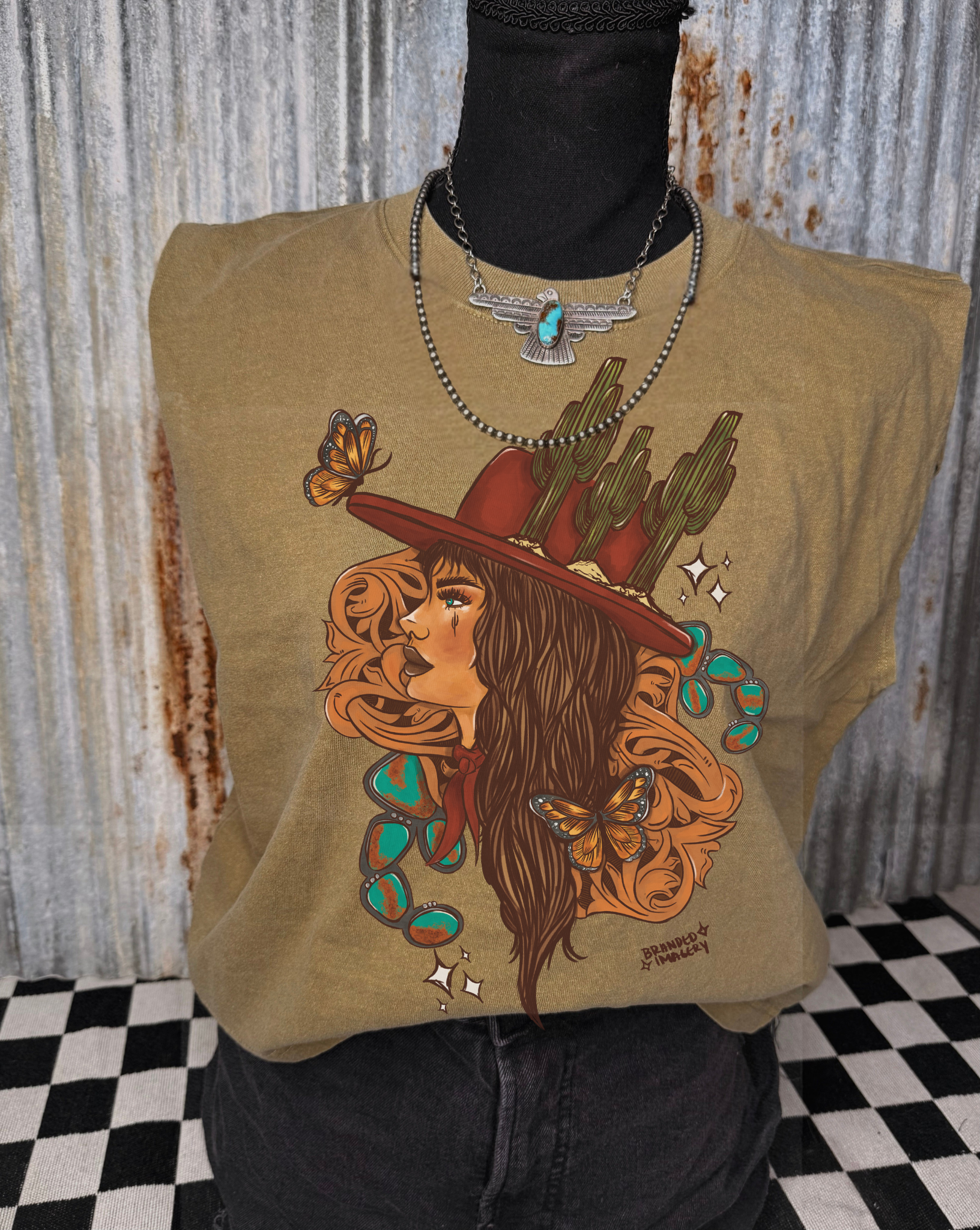 Butterfly season muscle tee