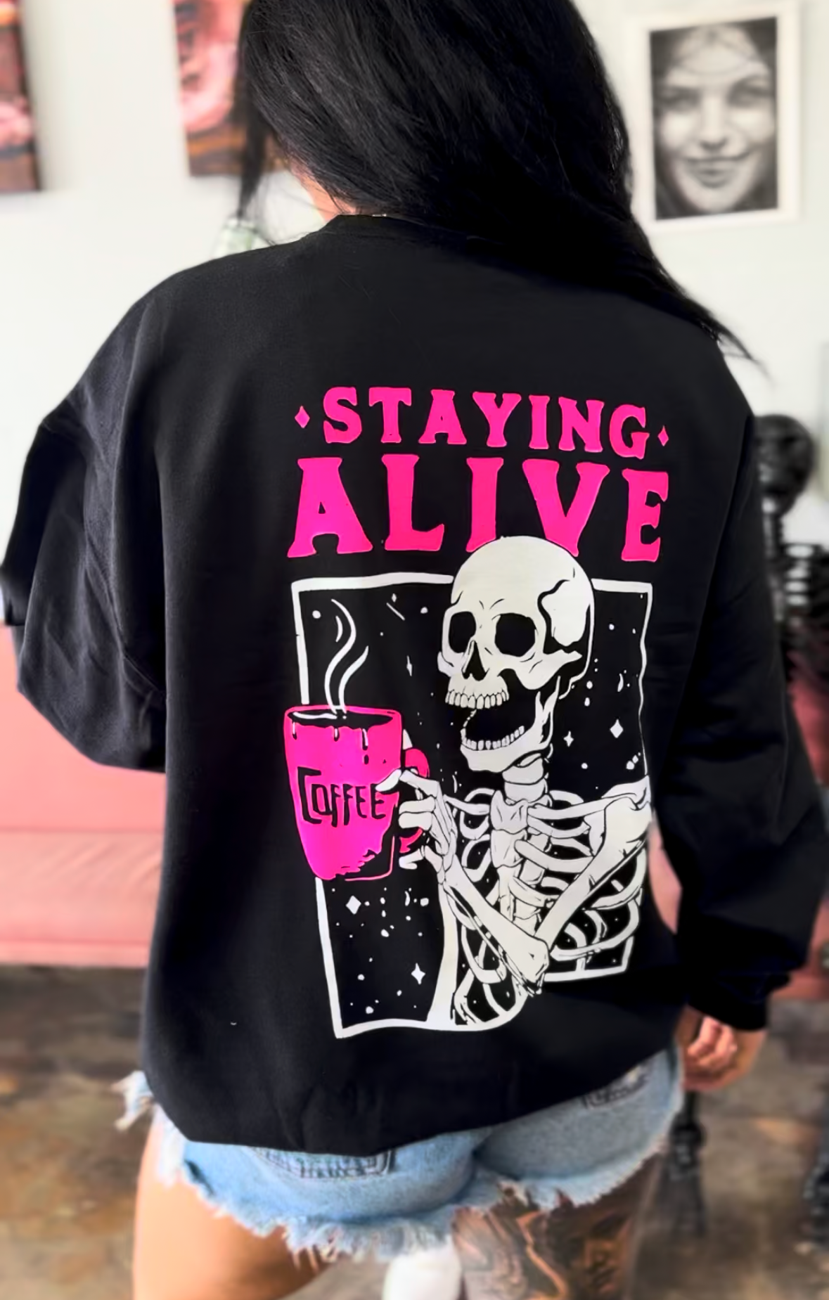 Staying Alive Crewneck Sweatshirt