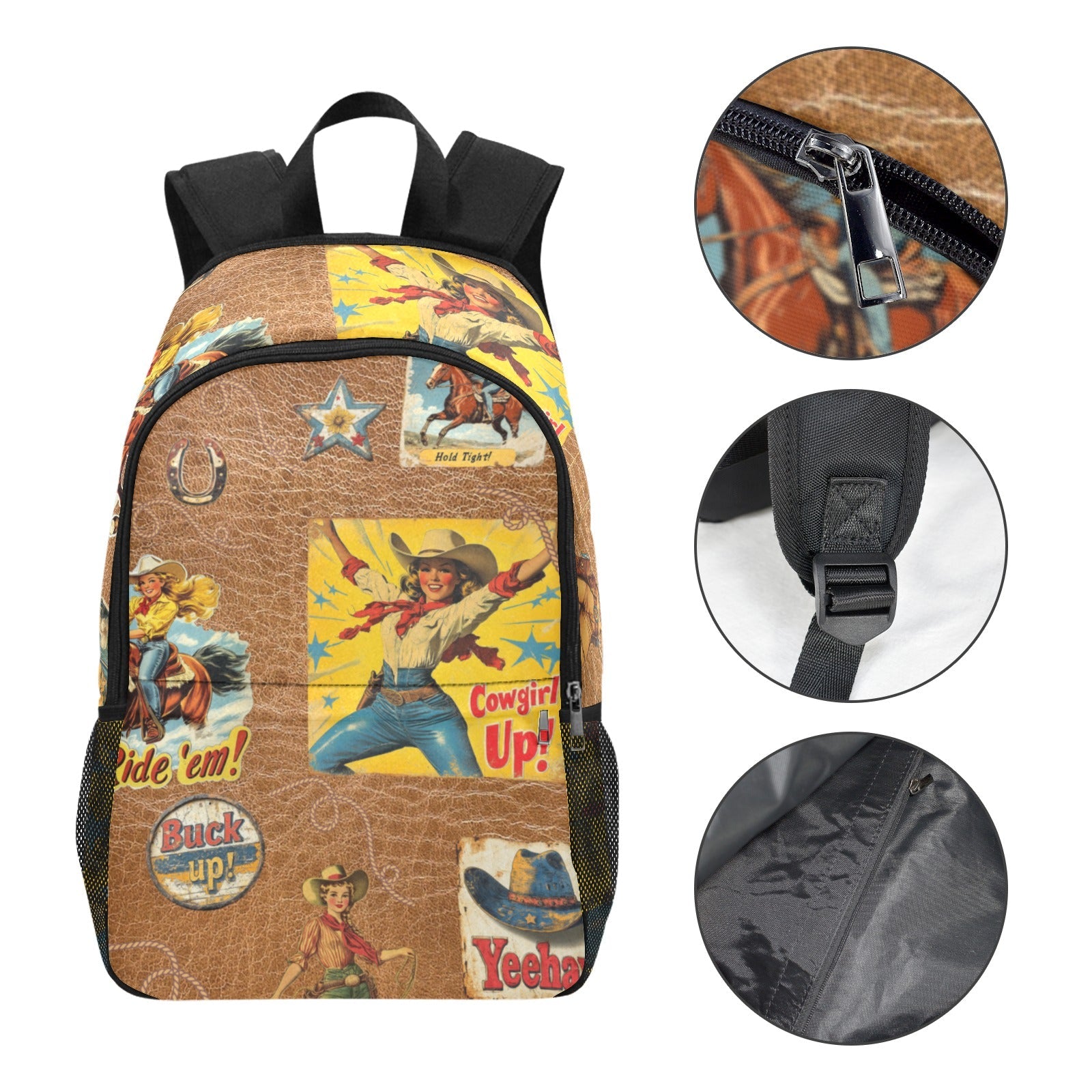 Vintage Cowgirl Collage Backpack