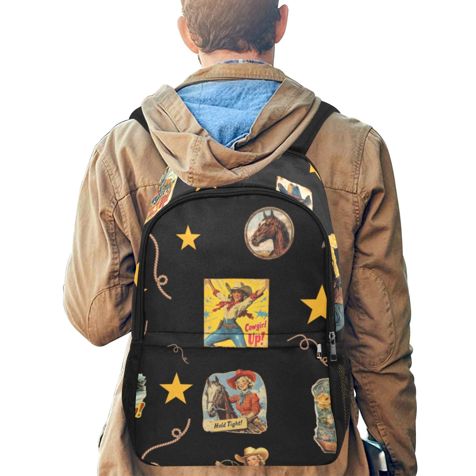 Vintage Cowgirl Collage Backpack