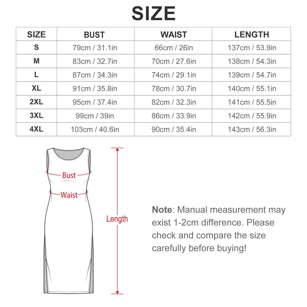 Baha Ranch Colores de Mexico Talavera Sleeveless Bodycon Side Slit Long Dress