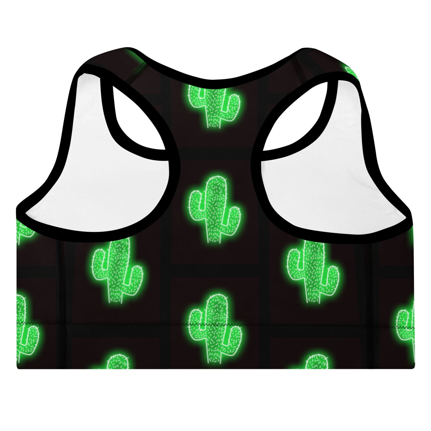 Neon Cactus Padded Sports Bra