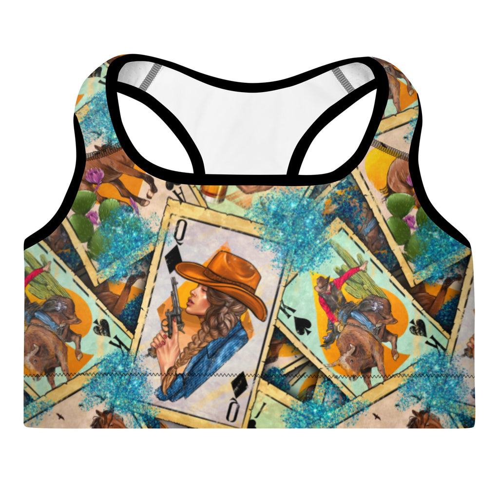 Feelin' Lucky Cowgirl Padded Sports Bra