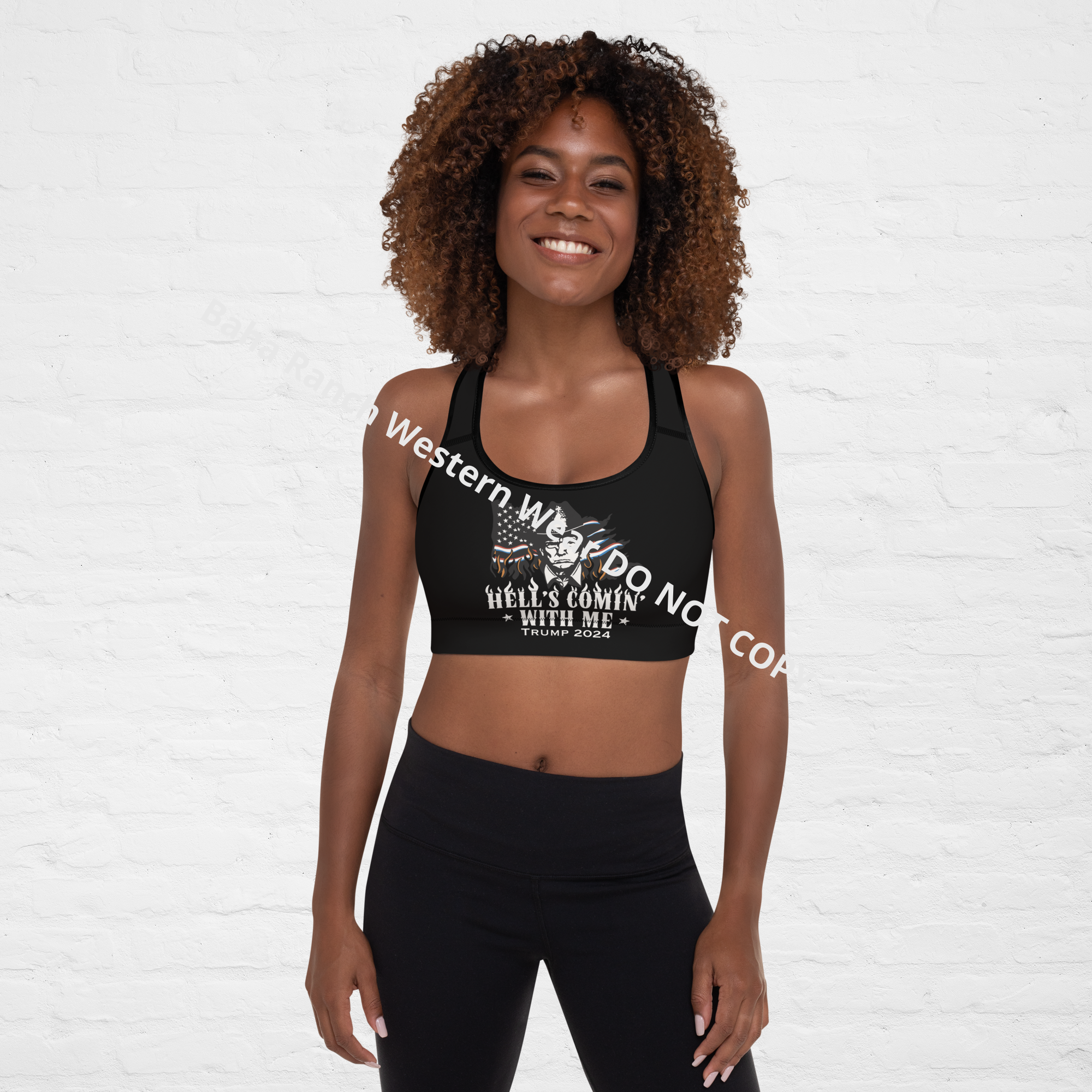 Hells Comin With Me Padded Sports Bra