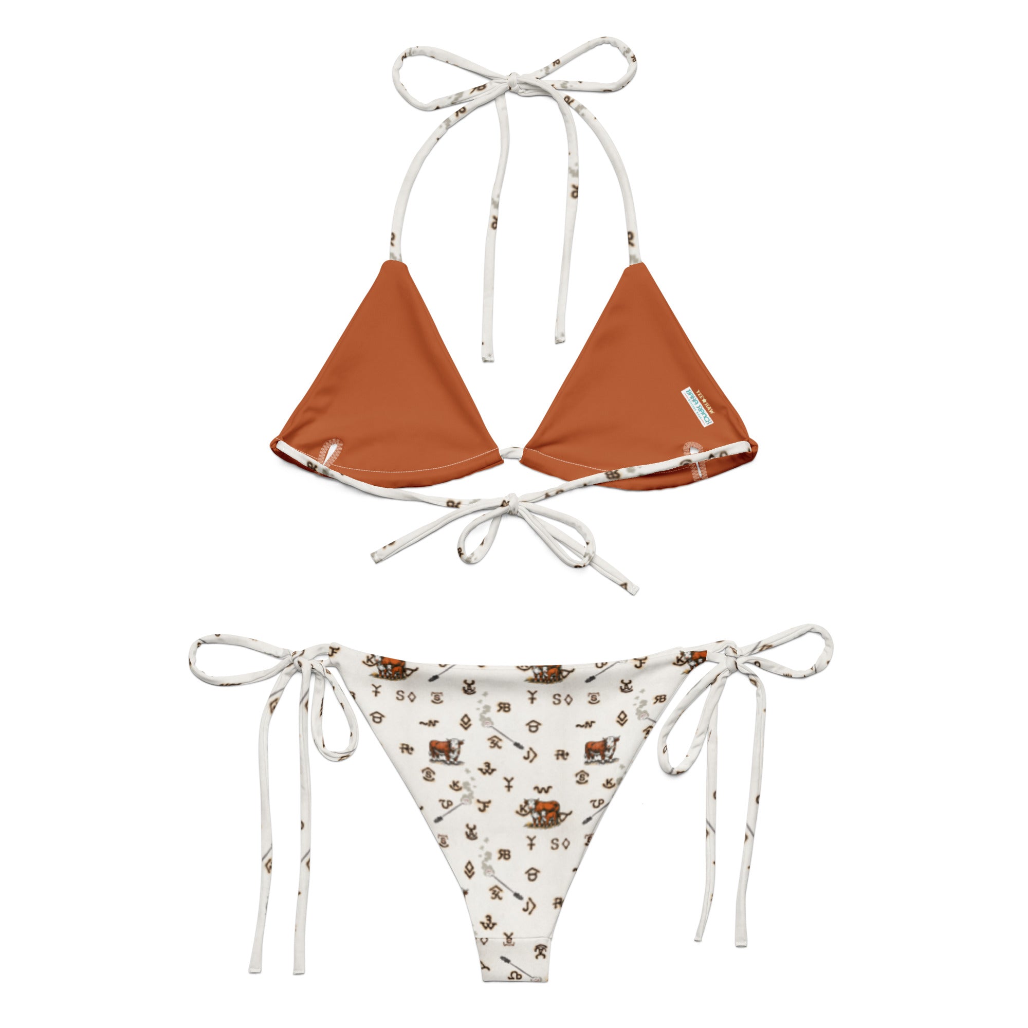 Baha Ranch Yeehaw Hereford Brands String Bikini
