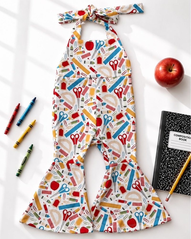 Andi Pleated Bell Bottom Jumpsuit - Little Learner