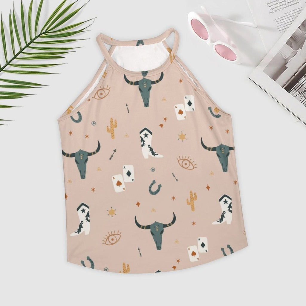 Cow Skull Western Tank Top