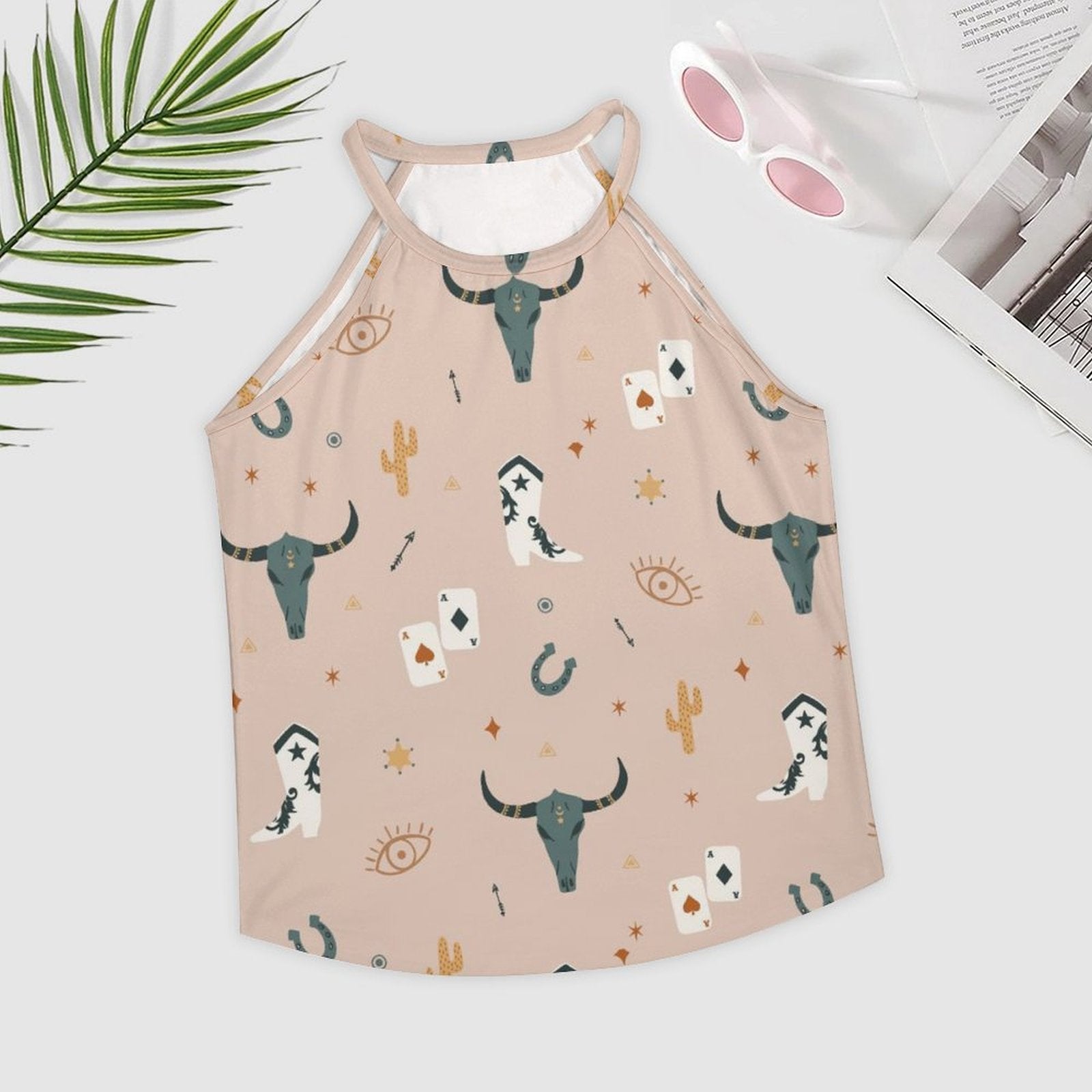 Cow Skull Western Tank Top