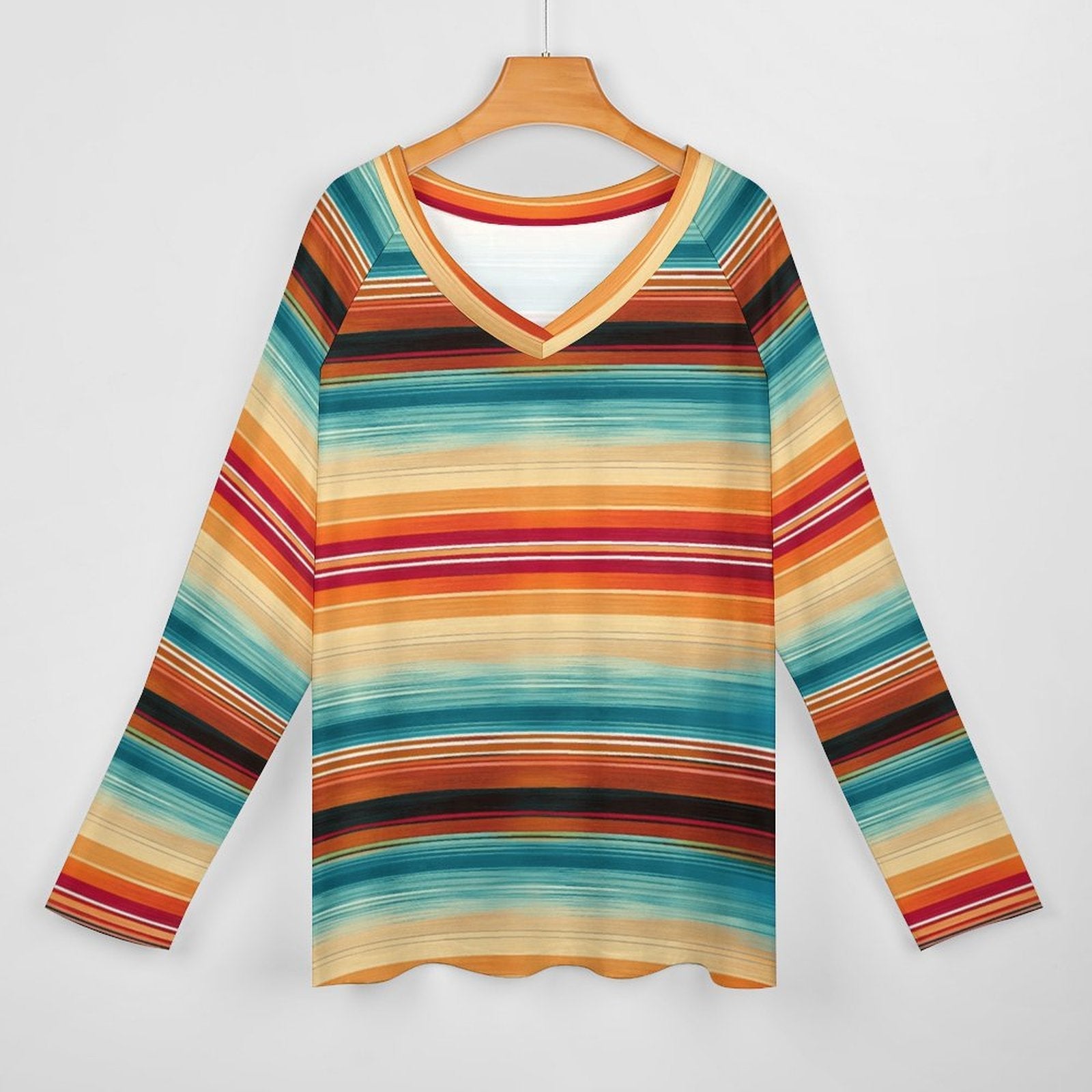 Baha Ranch Long Sleeve Southwestern Serape Top