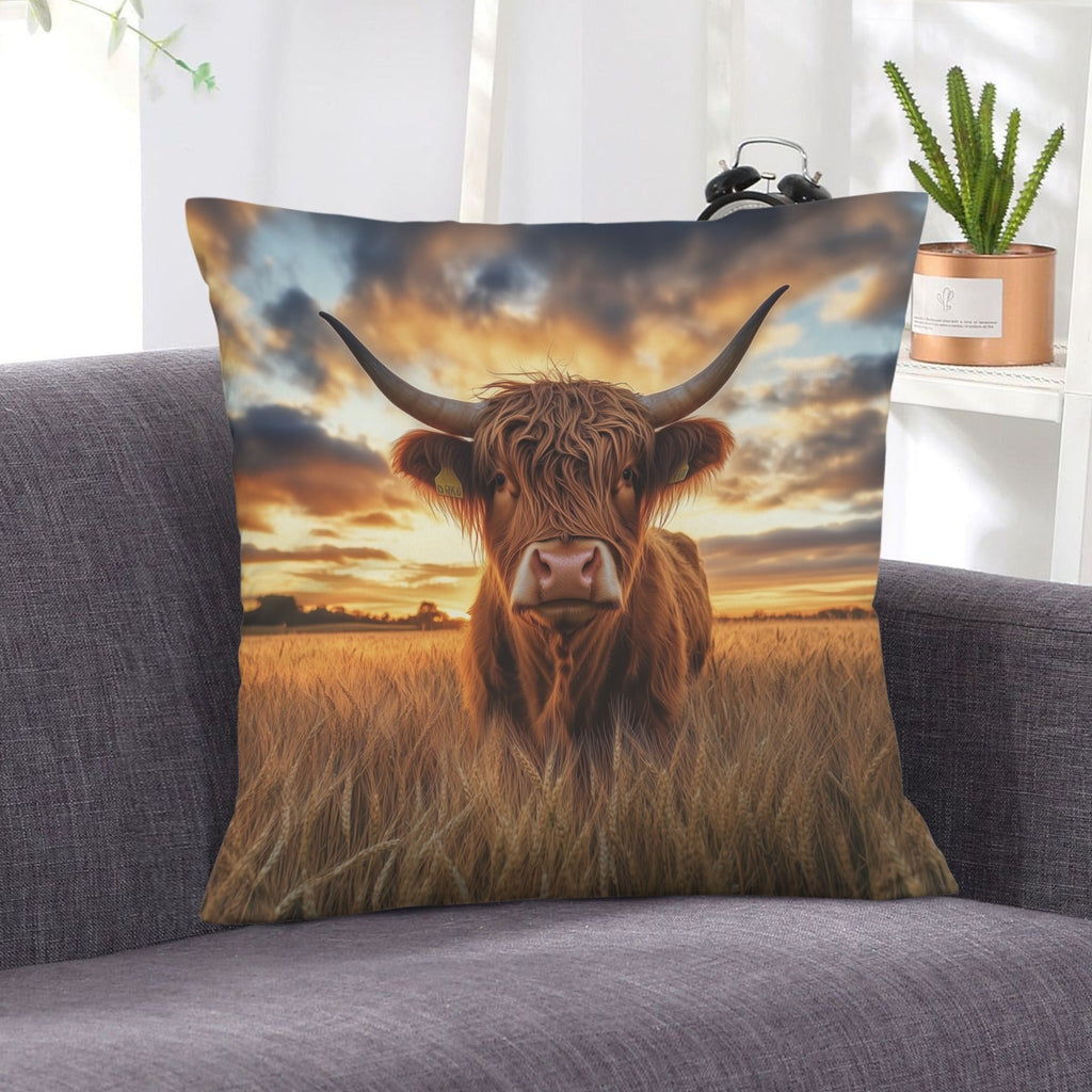 Baha Ranch Beautiful Highland Velvety Soft Pillow Case Cover Made in America