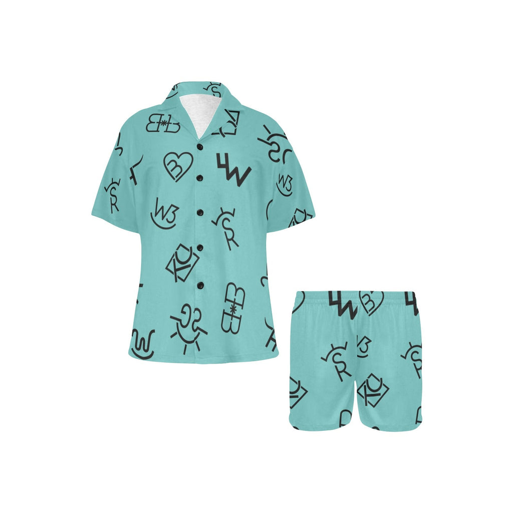 Turquoise Cattle Brands Women's Western Pajama Set