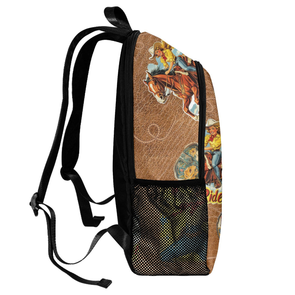 Vintage Cowgirl Collage Backpack