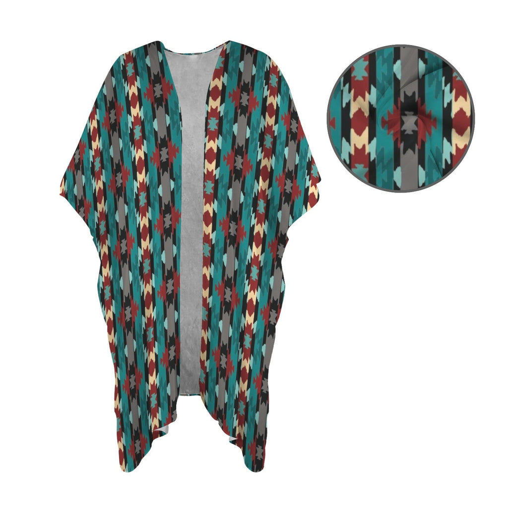 Southwestern Aztec Duster Kimono Coverup