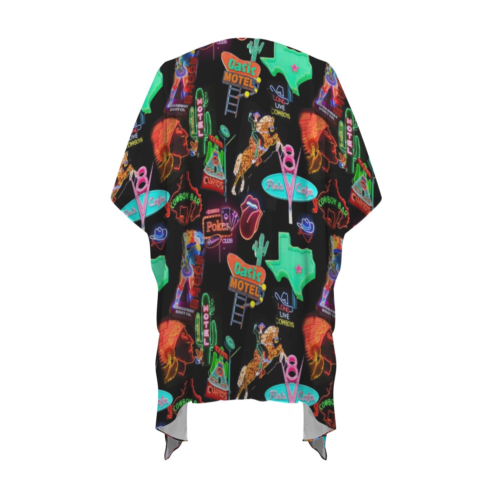 Neon Vegas Duster Kimono Coverup