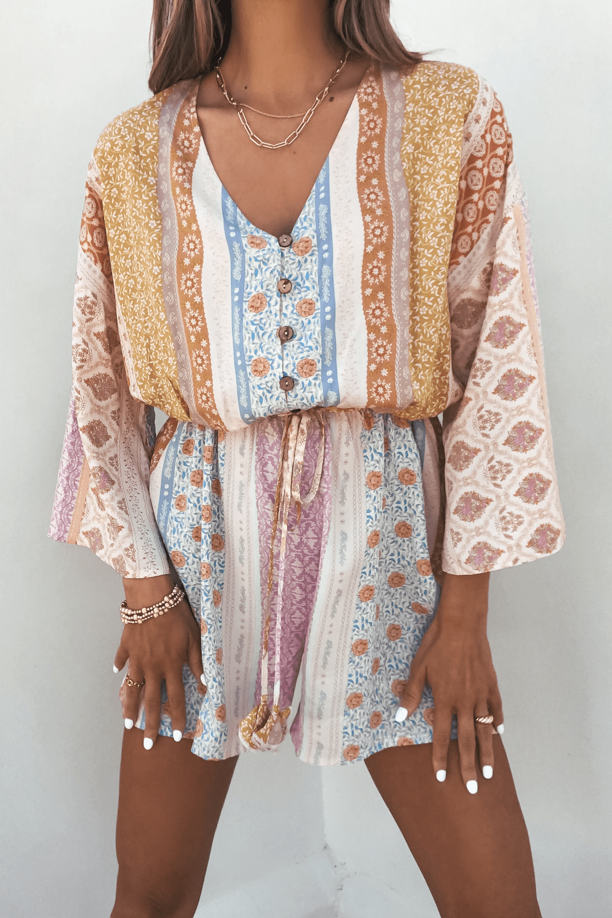 Callie's Painted Days Multi Print Romper - DOORBUSTER