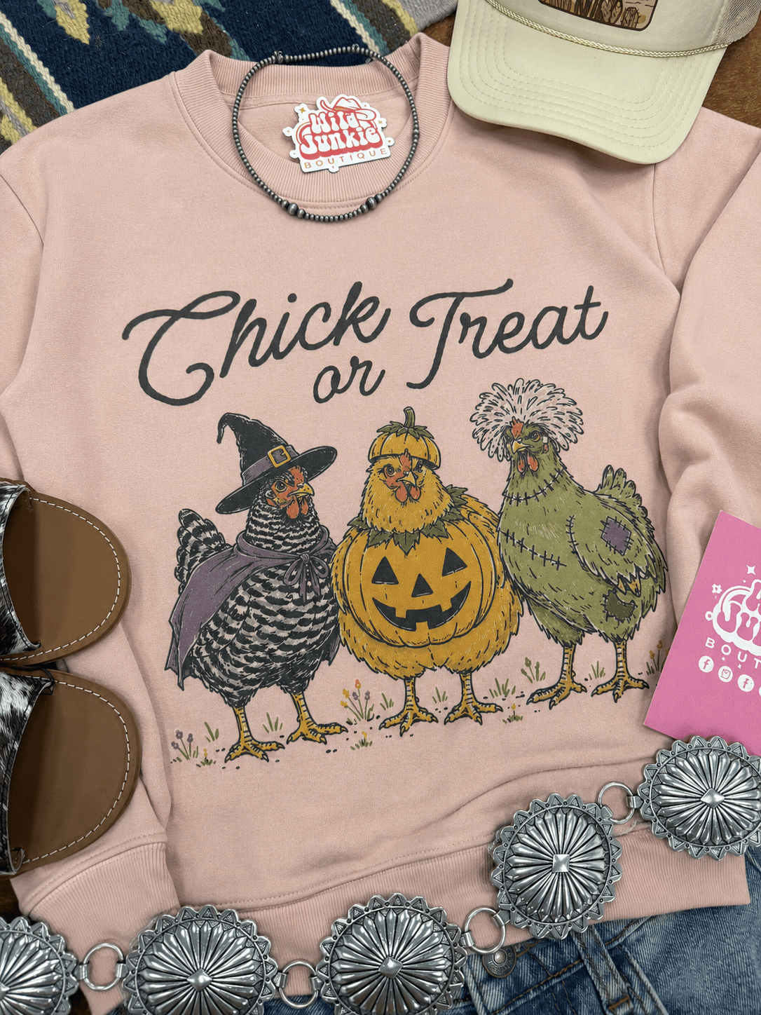 Chick or Treat Halloween Graphic Sweatshirt