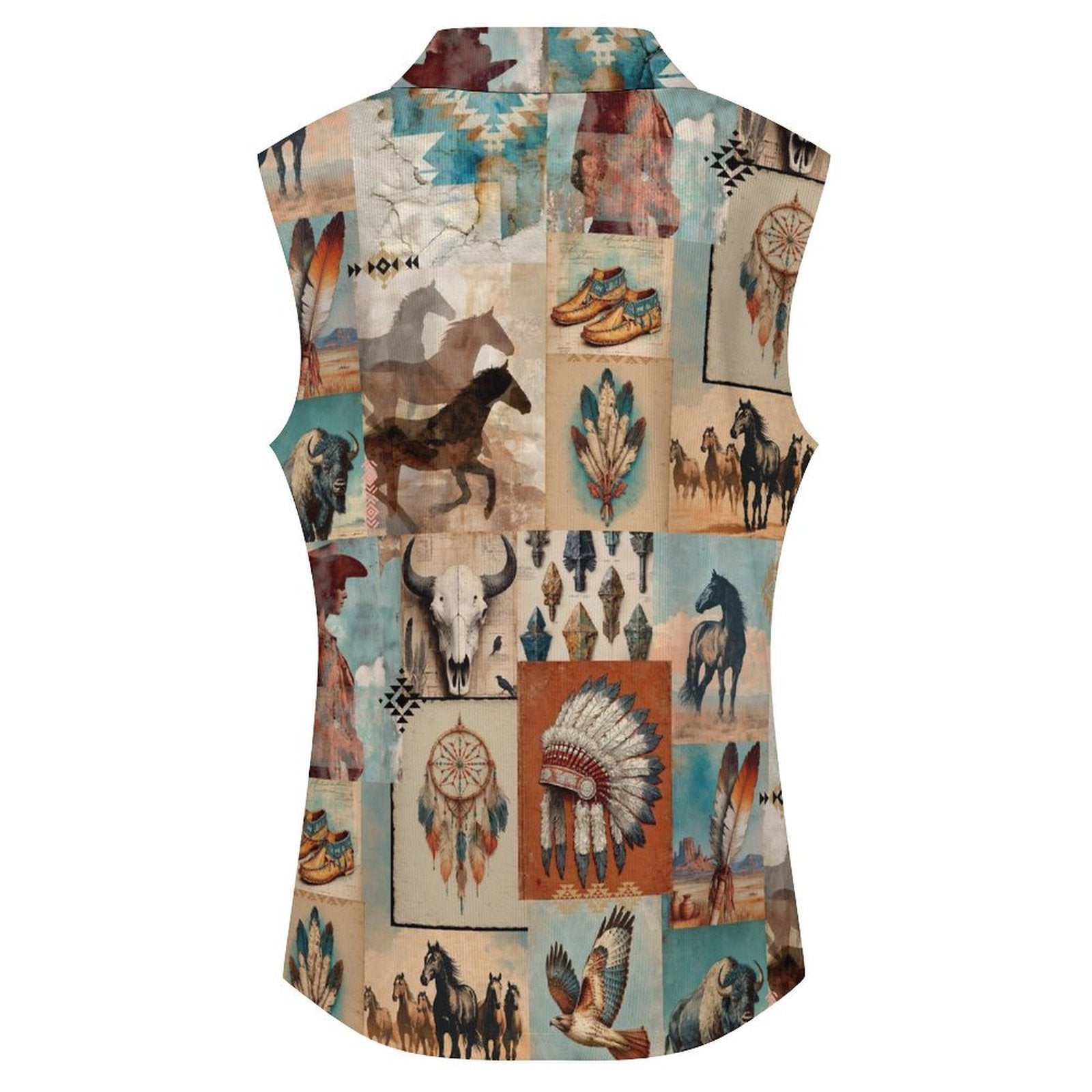 Bohemian Dreams Sleeveless Polo Tank Top