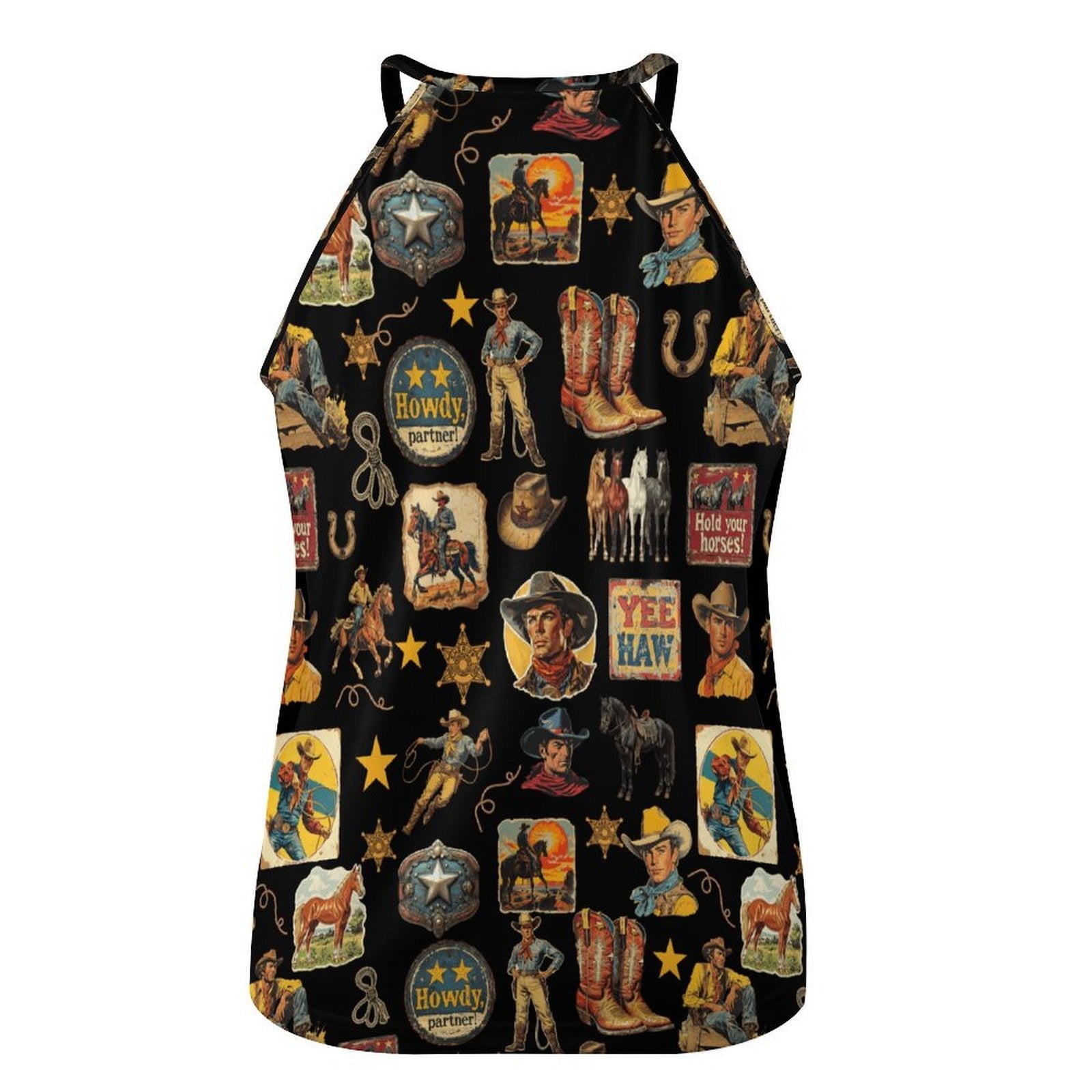Baha Ranch Vintage Cowboy Collage Tank Top