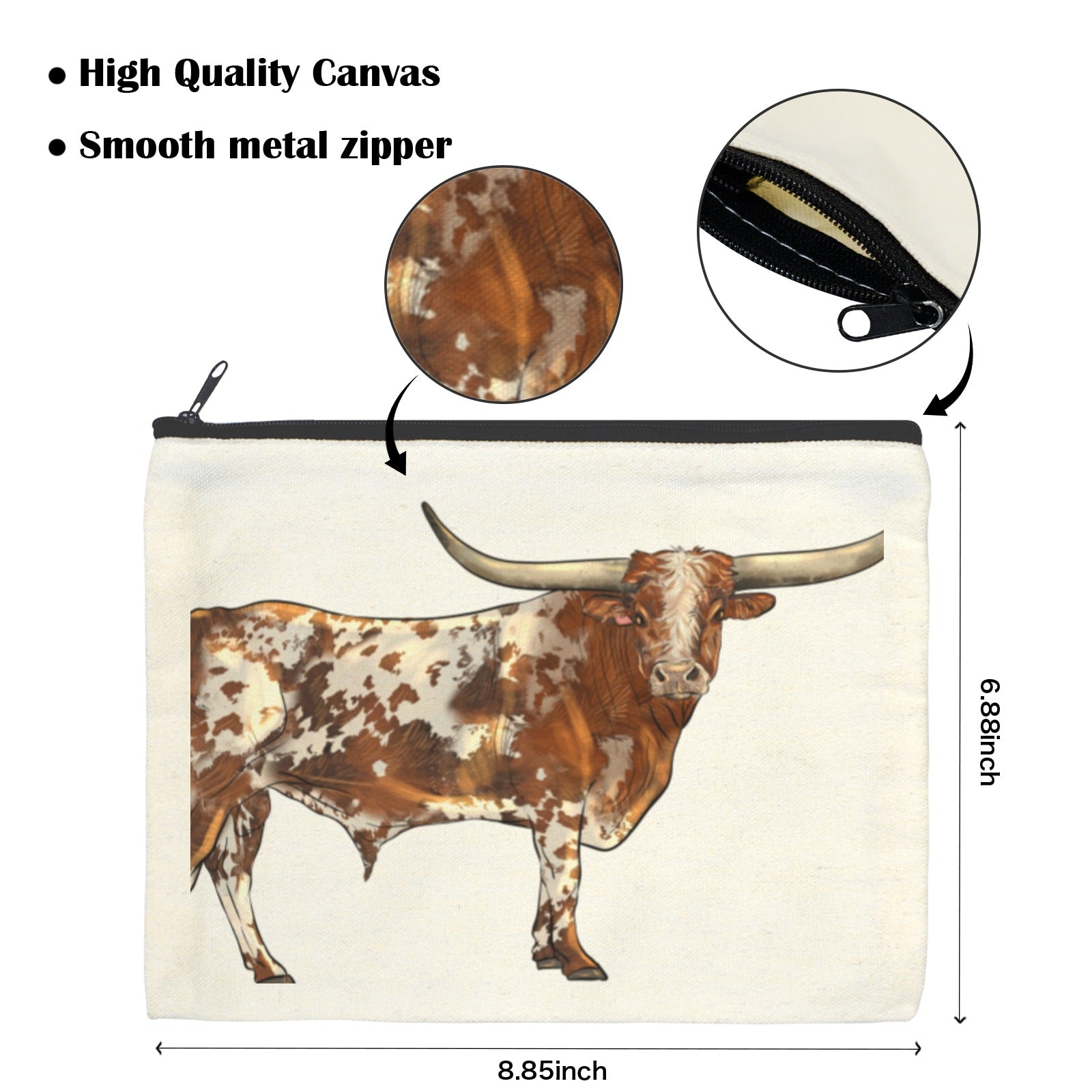 Longhorn Cosmetic Bag Pack of 5 Made in America