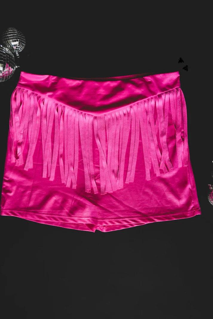 Bubblegum Fringe Skort