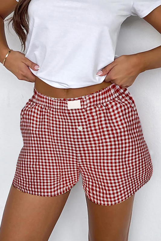 The Riley Red Plaid Shorts