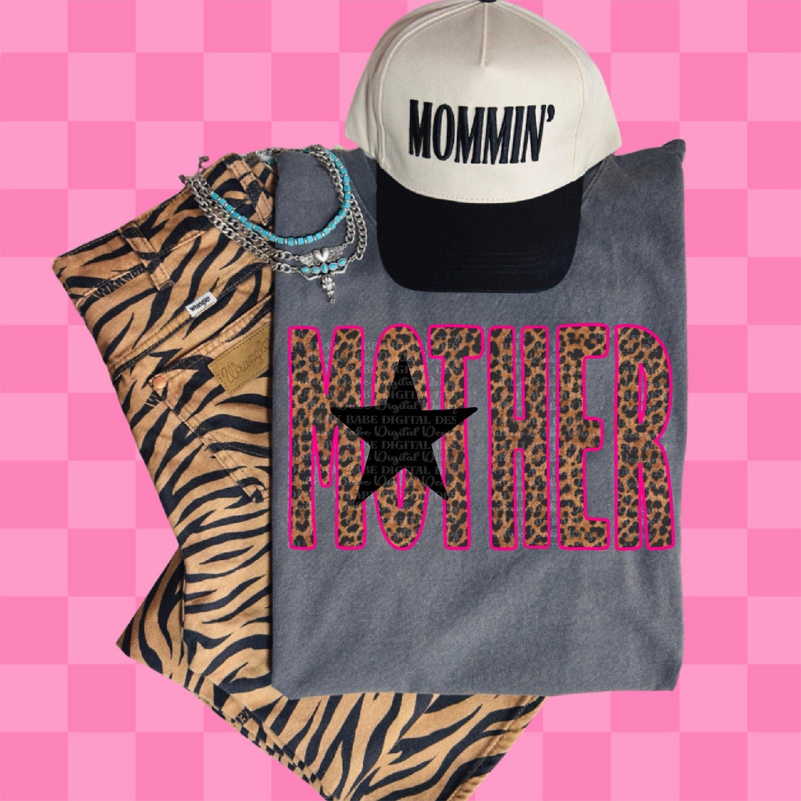Mother Leopard Print Western Graphic Tee | Cowgirl Mom Shirt | Western Mama T-Shirt
