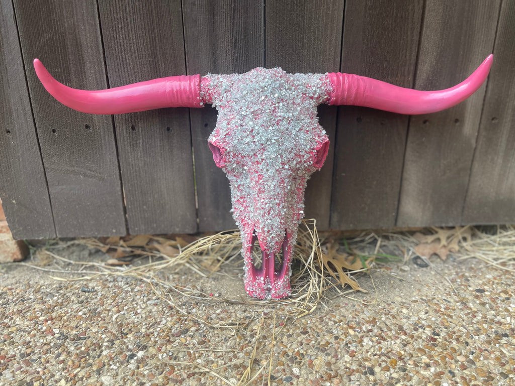Full Stone Solid Color Cowskull - Message to order