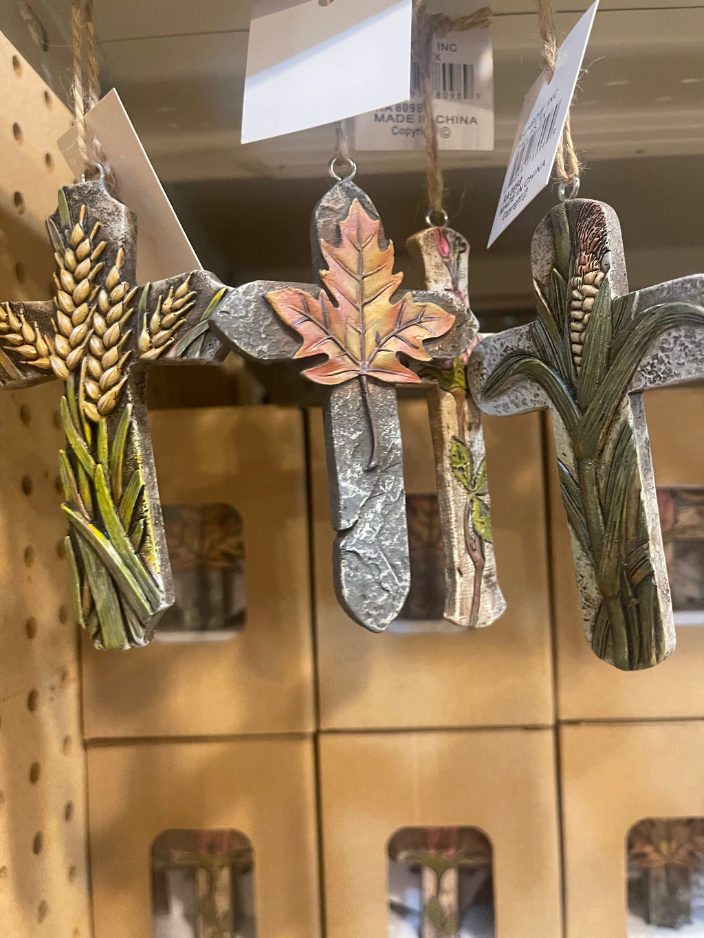 Wheat Corn Rose Ornament Set