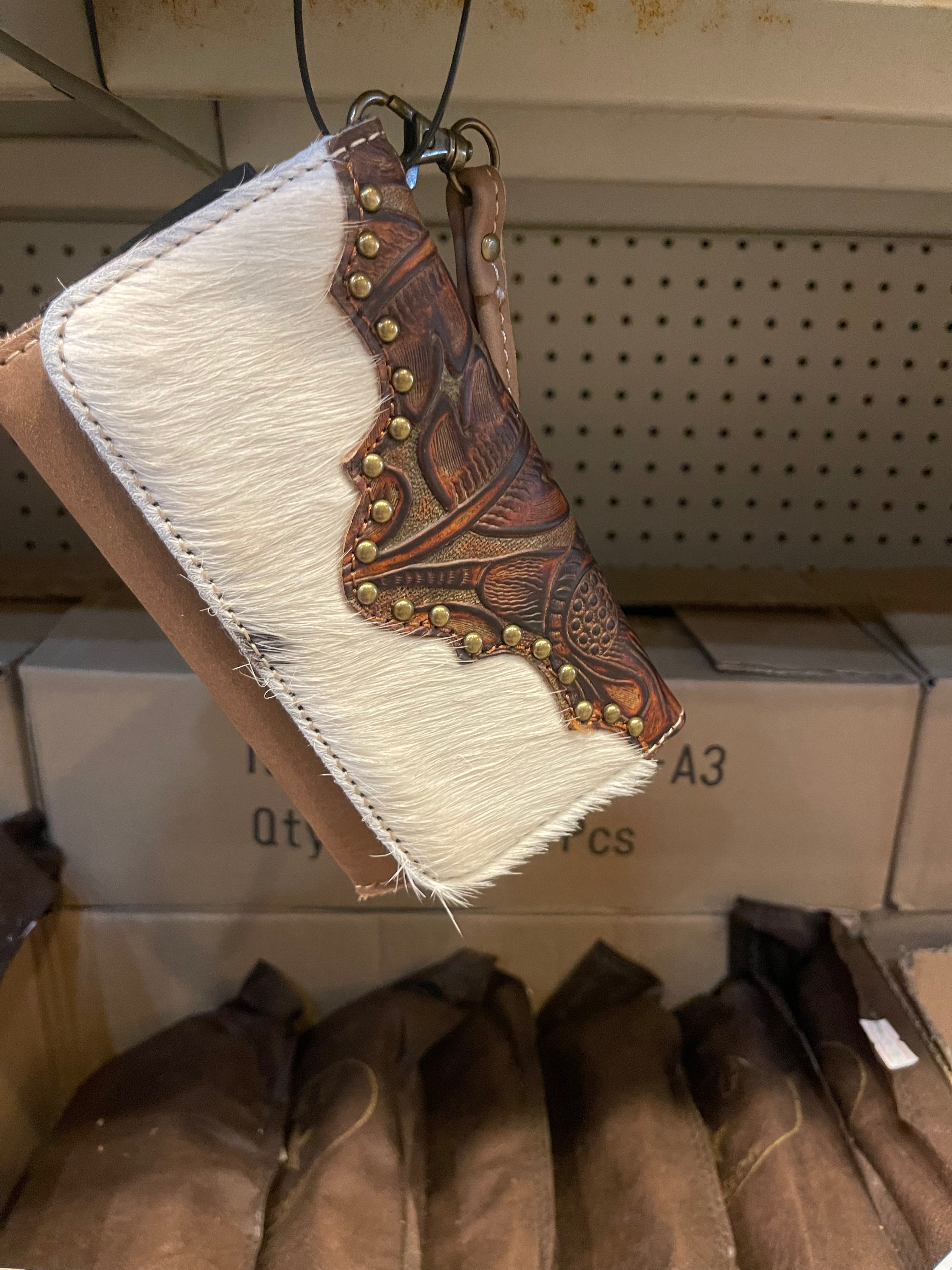 Cowhide Wristlet Wallets