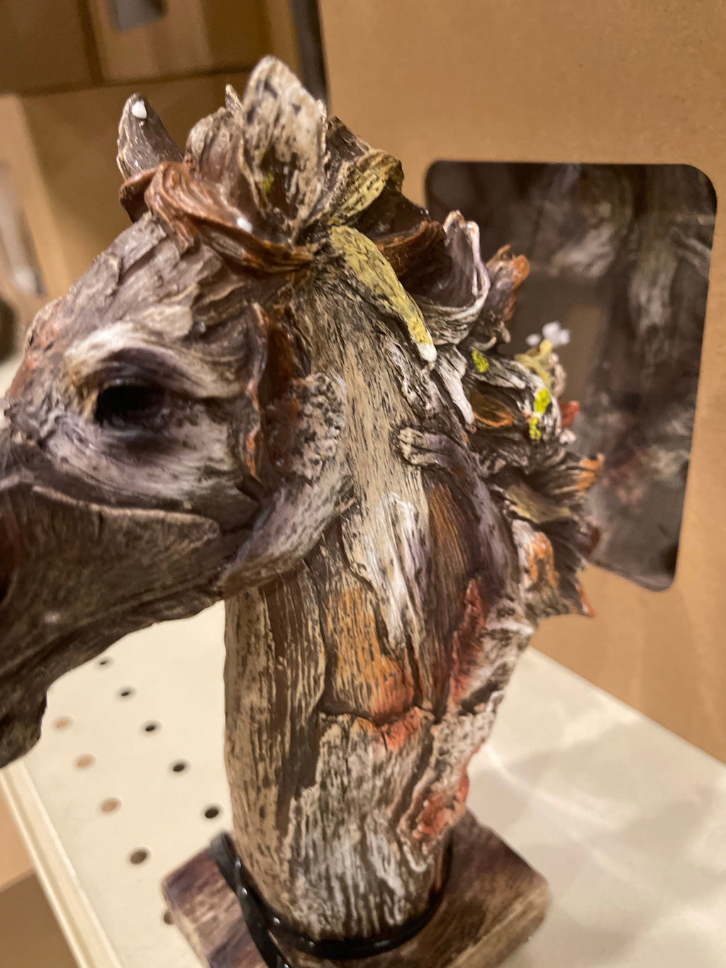 Driftwood Horse Head Statue
