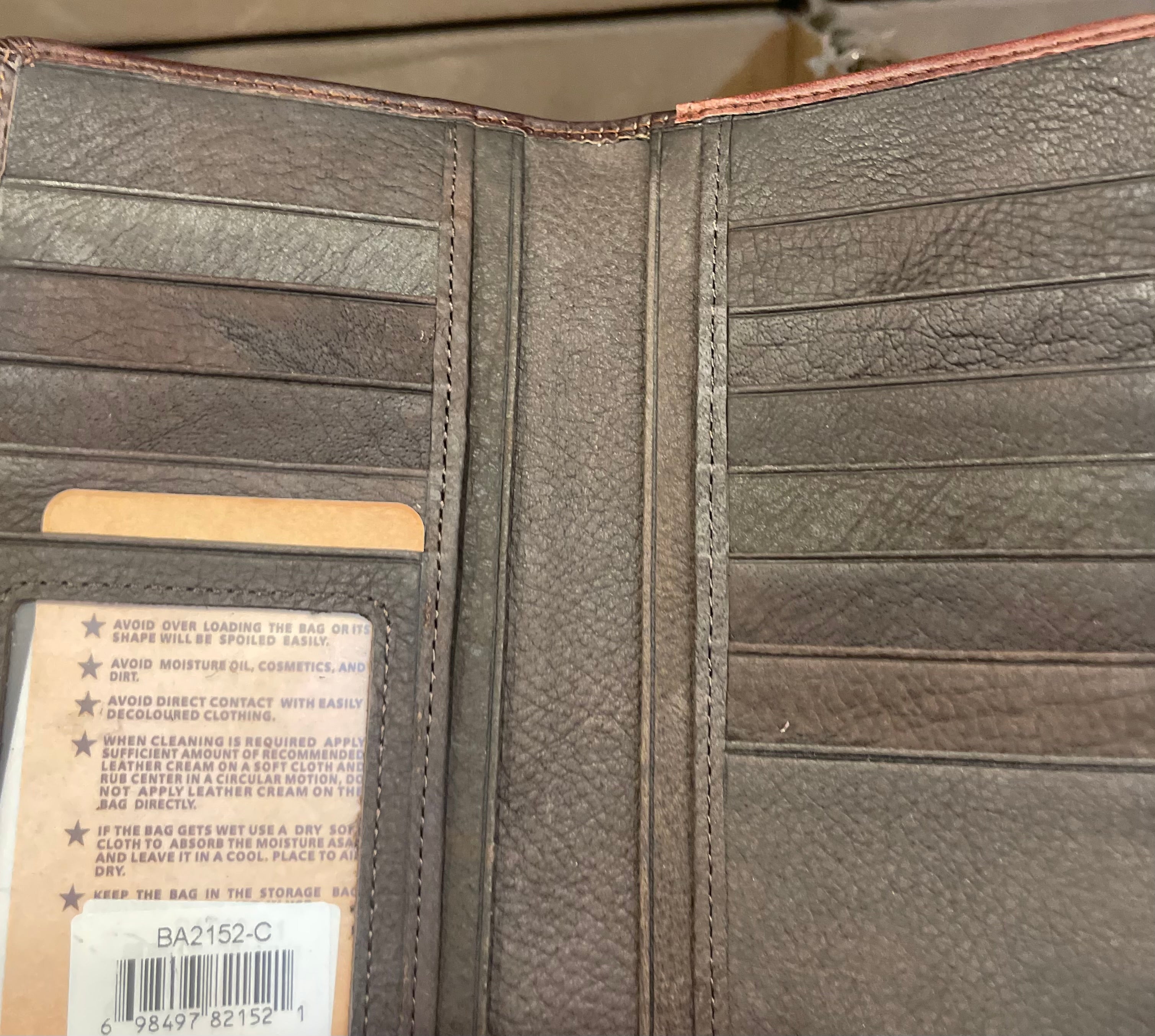 Tooled Leather Checkbook Wallets