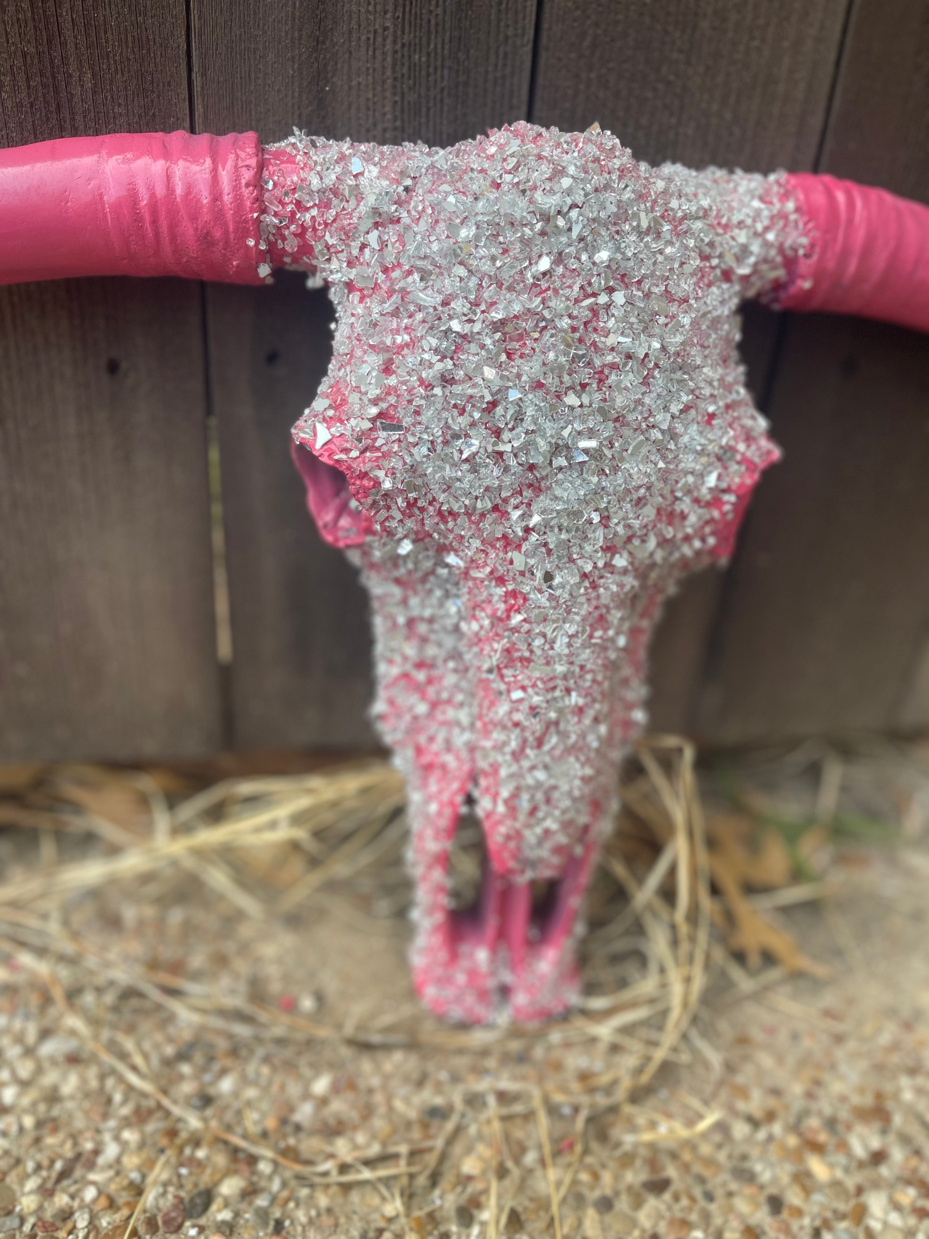 Full Stone Solid Color Cowskull - Message to order