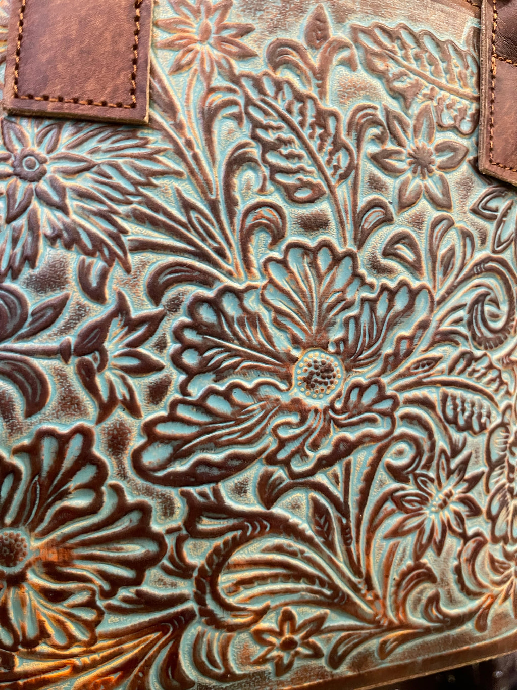 Floral Tooled Handbag