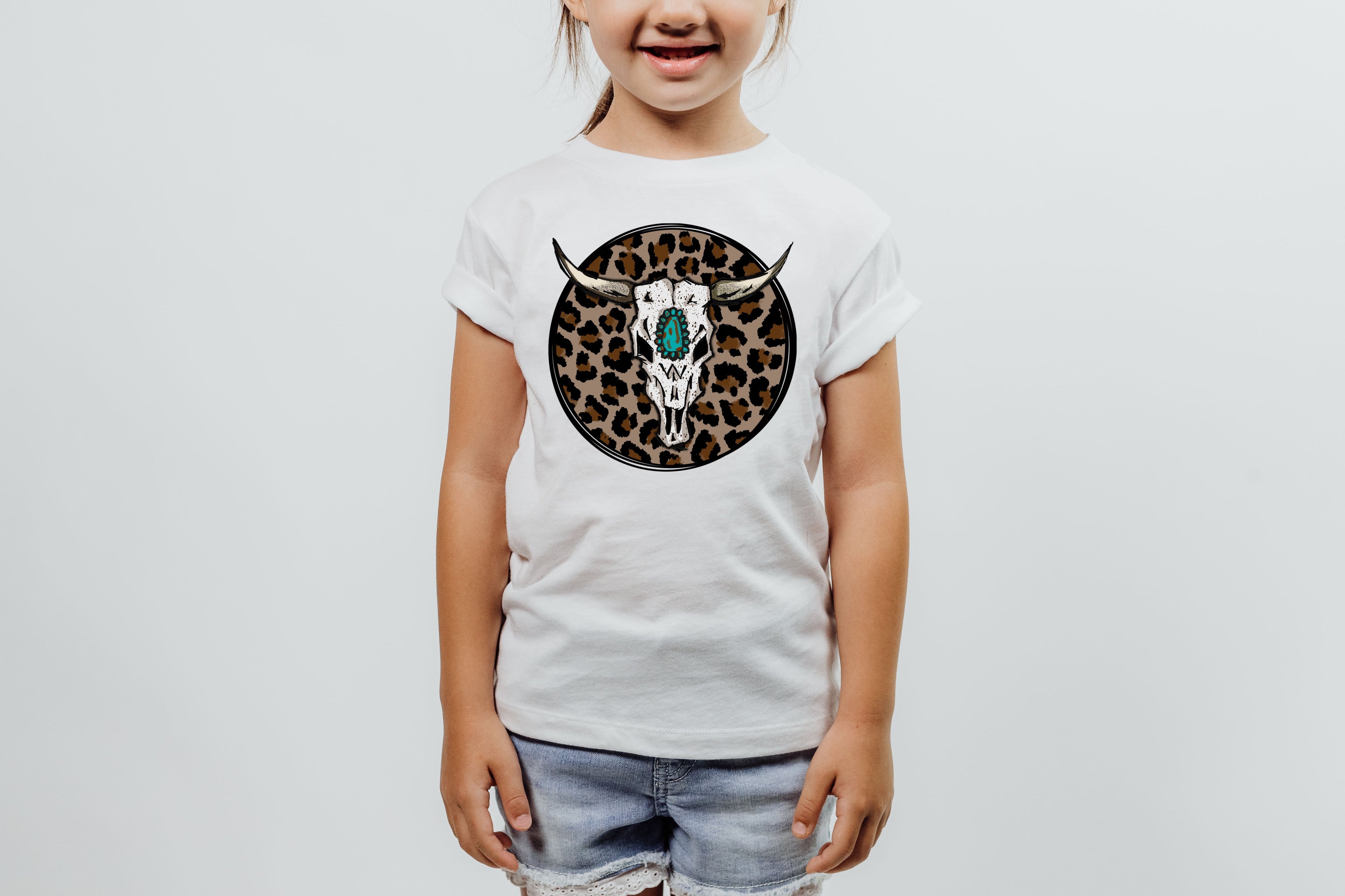 -Kids- Leopard Bull Skull