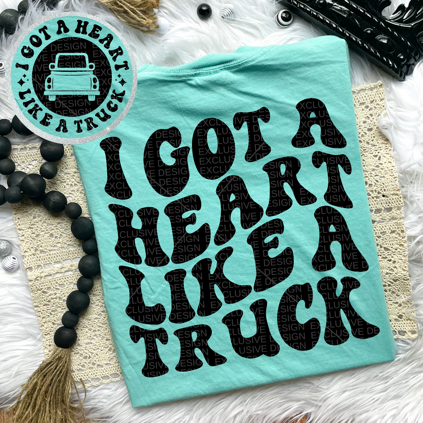 I Got a Heart Like a Truck Comfort Colors Tee*