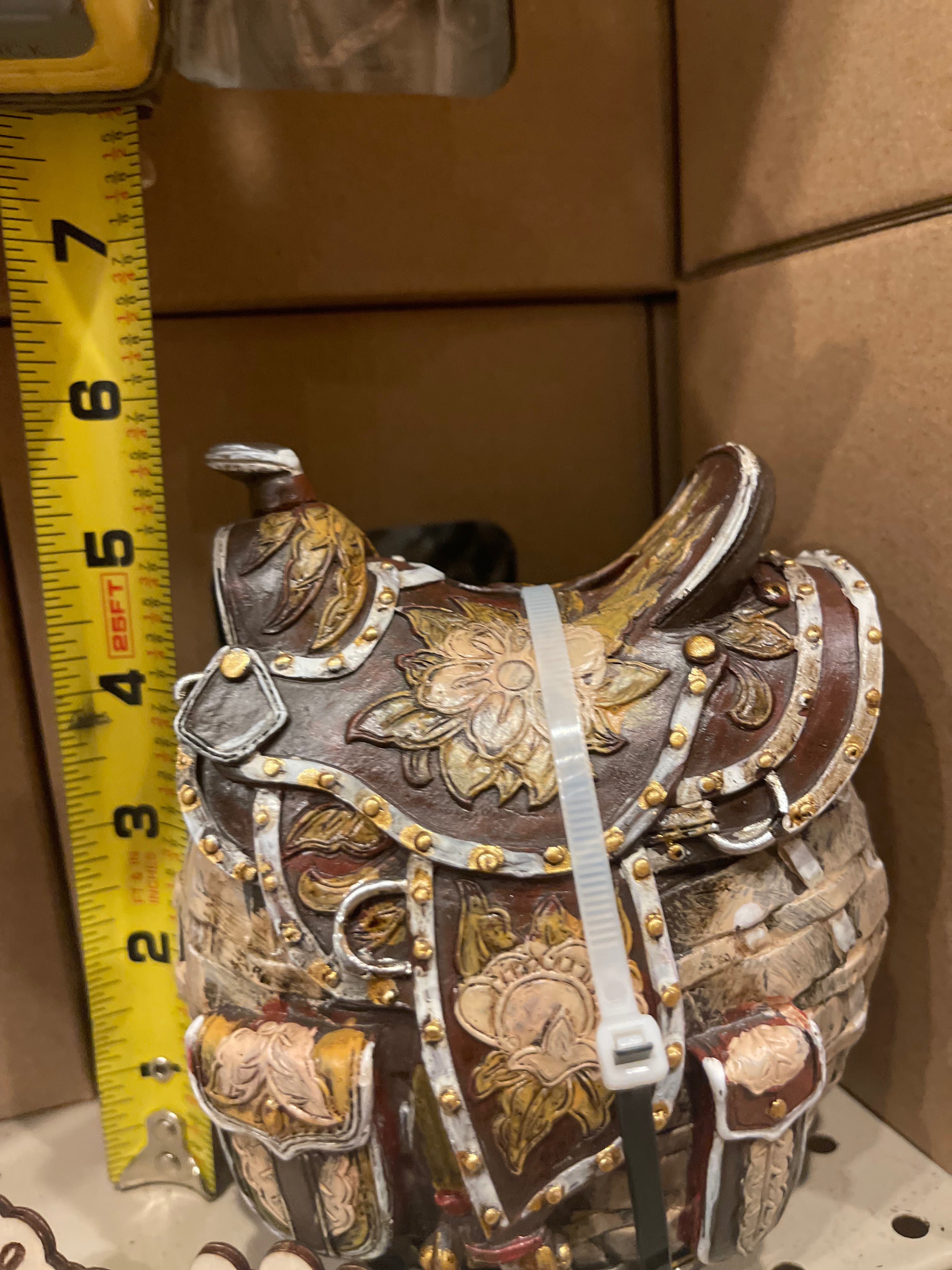 Black & Gold Saddle Piggy Bank