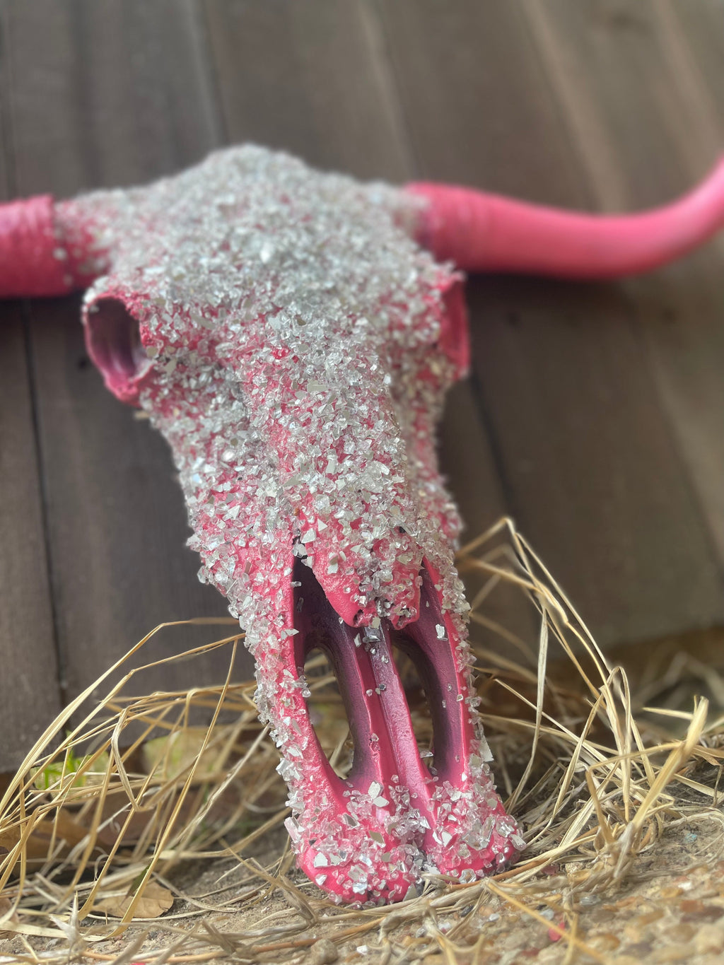 Full Stone Solid Color Cowskull - Message to order