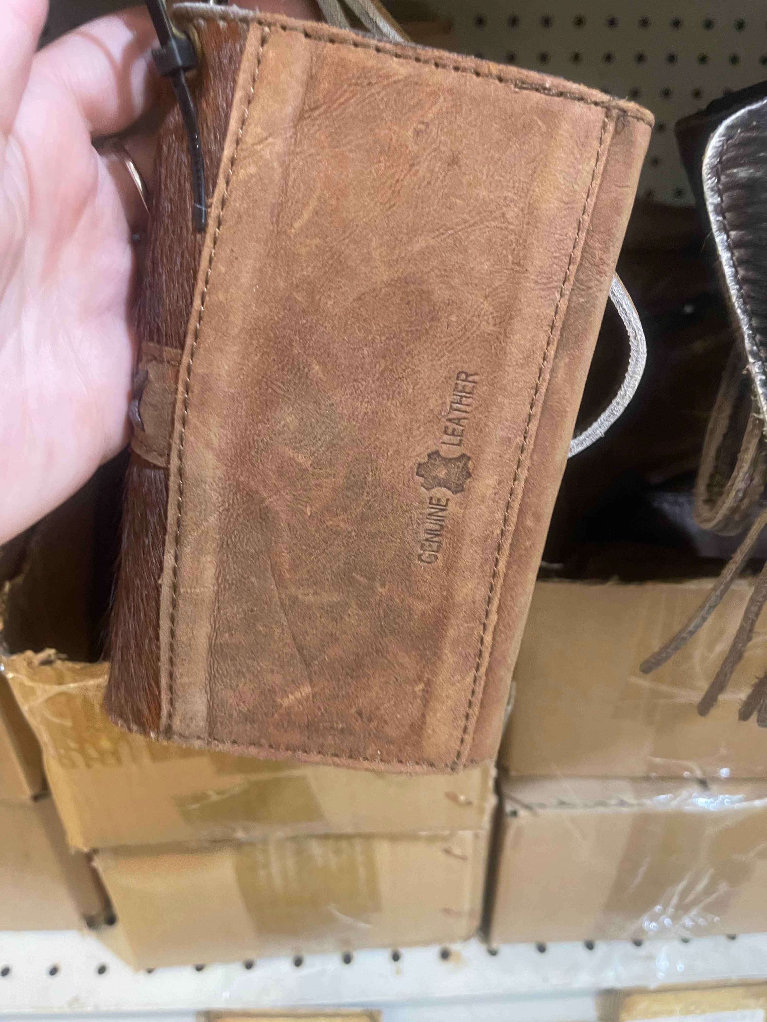 Braided Cowhide Wristlet Wallet